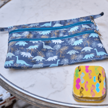 Aloïs flat pouch jurassic dino marine