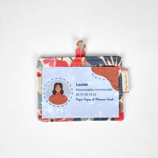 Badge Holder cerise en fleur