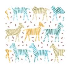 Cotton fabric ex2335 green zebras