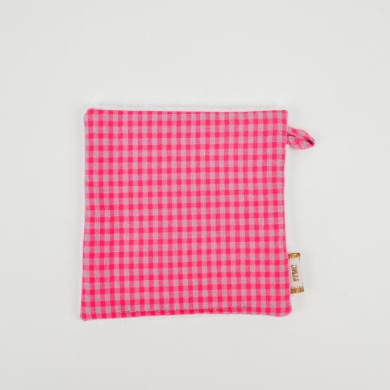 Makeup Remover cotton neon pink gingham