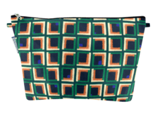 Cosmetic bag with flap carré d'art