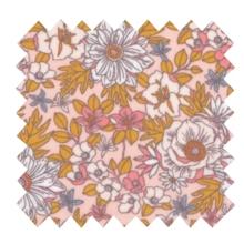 Coated fabric ex2356 vintage floral mustard