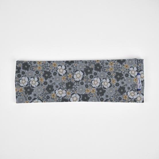 Stretch jersey headband  lavandula grey and blue