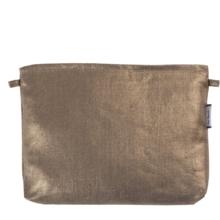 Coton clutch bag copper linen