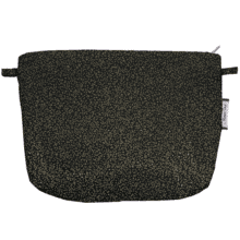 Coton clutch bag glitter black