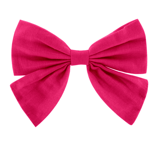 Bow tie hair slide fuschia