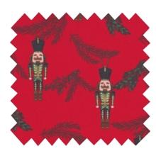 Cotton fabric ex2351 golden red nutcracker