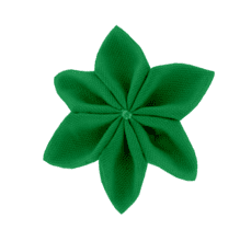 Star flower 4 hairslide bright green