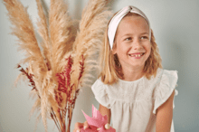 Jersey Crossed Headband Child powder pink