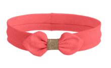 Jersey knit baby headband coral