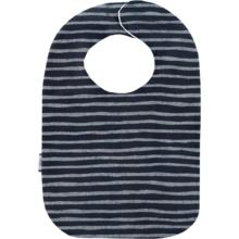 Bib - Baby size striped silver dark blue