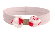 Jersey knit baby headband petits coeurs