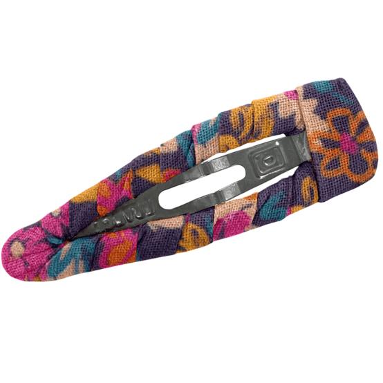 Fabric hair clip hippie fleurie