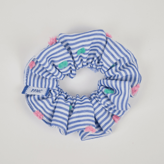 Scrunchie multicolored stripped swiss dots