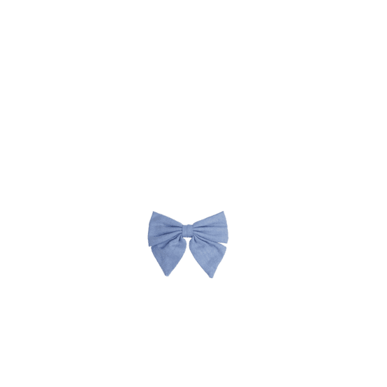 Bow tie hair slide oxford blue