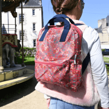 Gaby small backpack badiane framboise