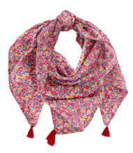 Pom pom scarf cocktail de fleurs