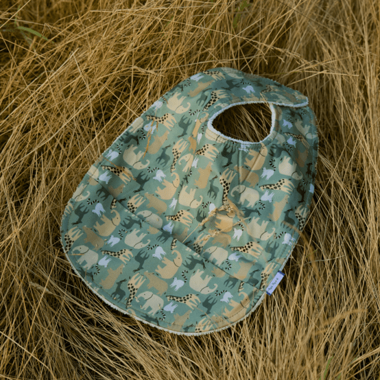 Coated fabric bib safari kaki