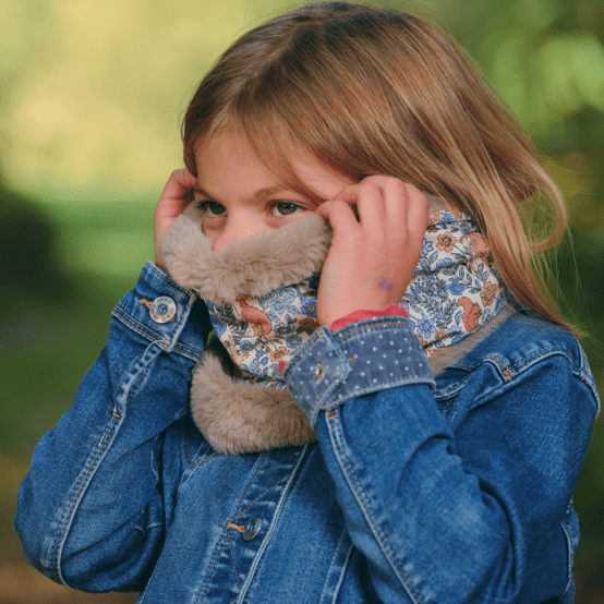 Children fur scarf snood comptine enchantée