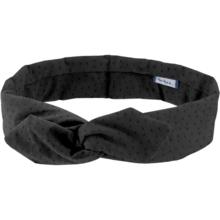 Wire headband retro broderie anglaise noire