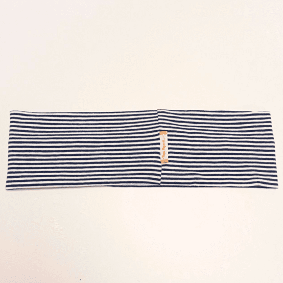 Stretch jersey headband Marine Striped