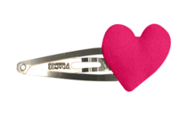 Heart hair-clips fuschia