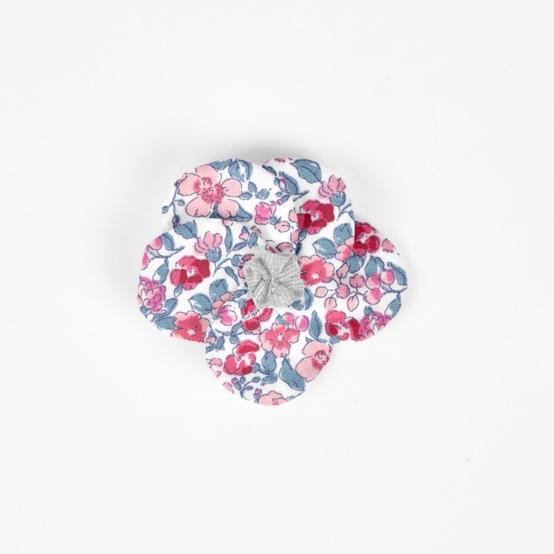 Flower petal hair slide small  rose grenadine