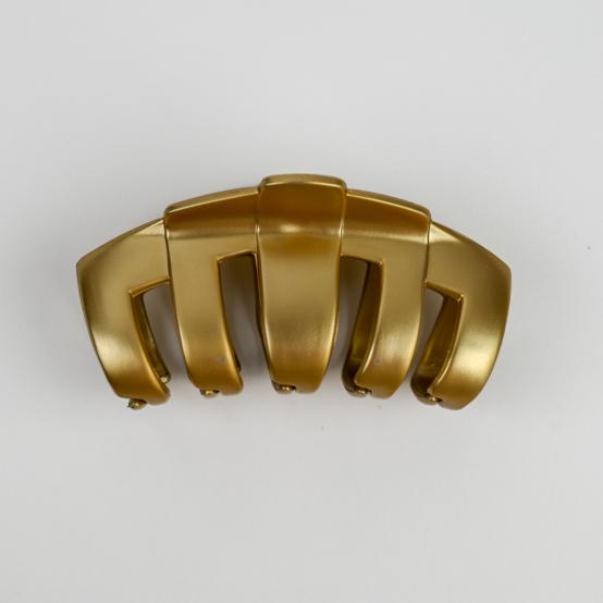 Large Rounded Hair Clip satin gold