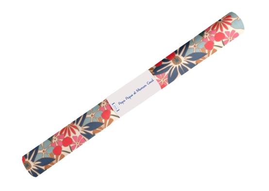 35cm coated fabric coupon cerise en fleur