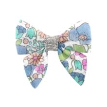 Mini bow tie clip pastel fleuri