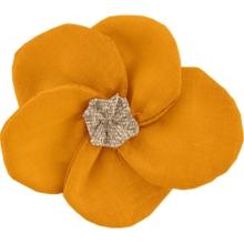 Flower petal hair slide small  ochre
