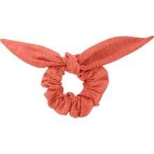 Bunny ear Scrunchie coral lurex gauze