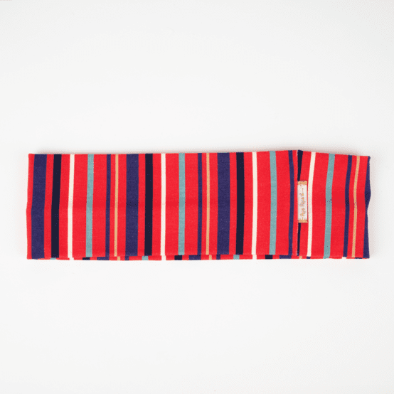 Stretch jersey headband  rayé rouge