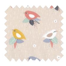 Cotton fabric ex2320 multicolored sparrows