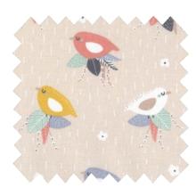 Cotton fabric ex2320 multicolored sparrows