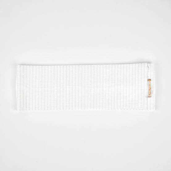 Stretch jersey headband  white ribbed jersey