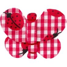 Butterfly hair clip ladybird gingham