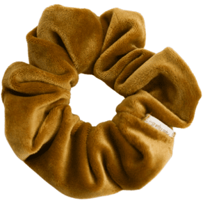 Scrunchie velours jaune or