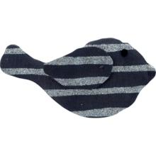 Tits hair clips striped silver dark blue