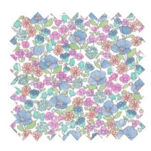 Cotton fabric pastel fleuri