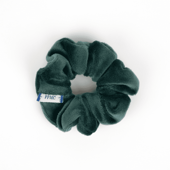 Small scrunchie fir green velvet