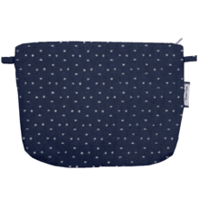 Coton clutch bag blue english embroidery