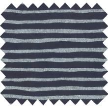 Cotton veil fabric striped silver dark blue