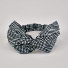 crossed headband vichy noir