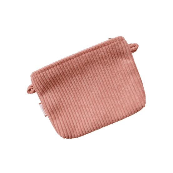 Tiny coton clutch bag blush pink corduroy