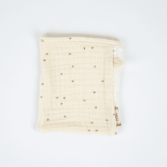 Make-up Remover Glove gaze pois or écru