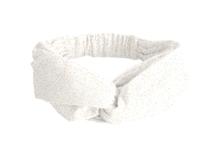 children's double-breasted headband white sequined