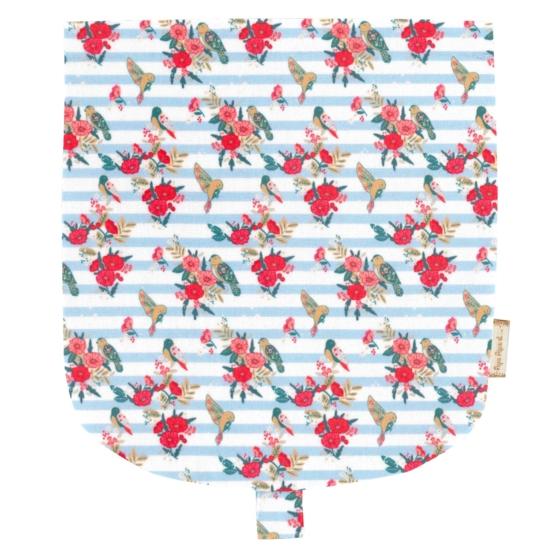 Flap of small shoulder bag horizons fleuris