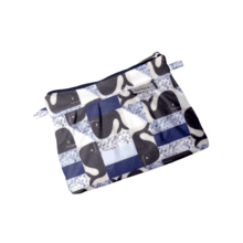 Mini Pleated clutch bag baleino bleu
