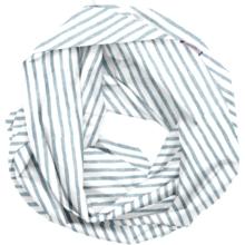 Fabric snood adult striped blue gray glitter